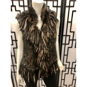 GIGI GENUINE REAL REX RABBIT FUR VEST